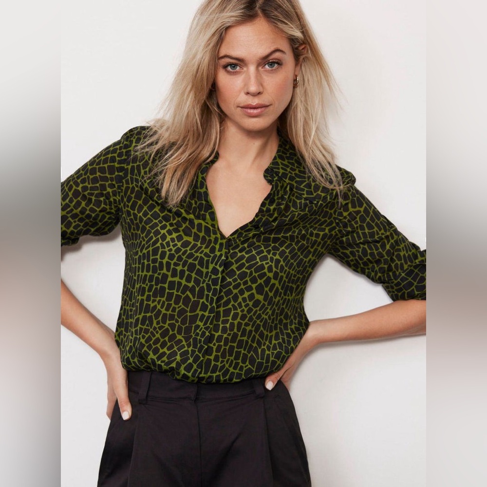 Mint Velvet Abstract Print Top
